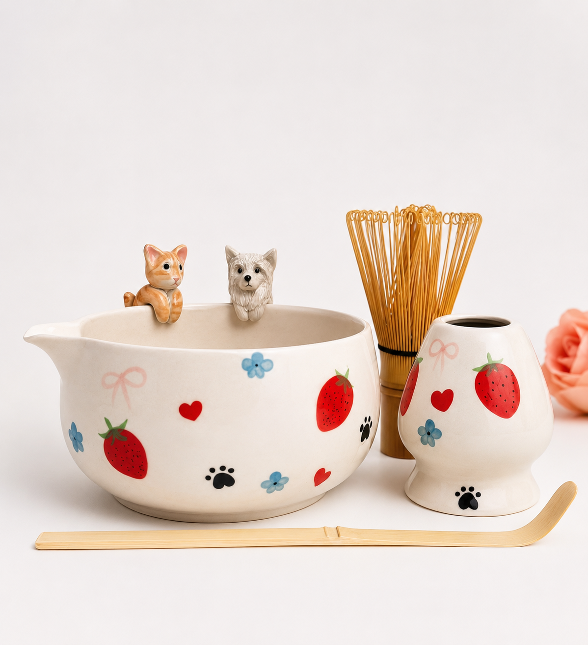 Personalised Pet and Strawberry Matcha Ritual set