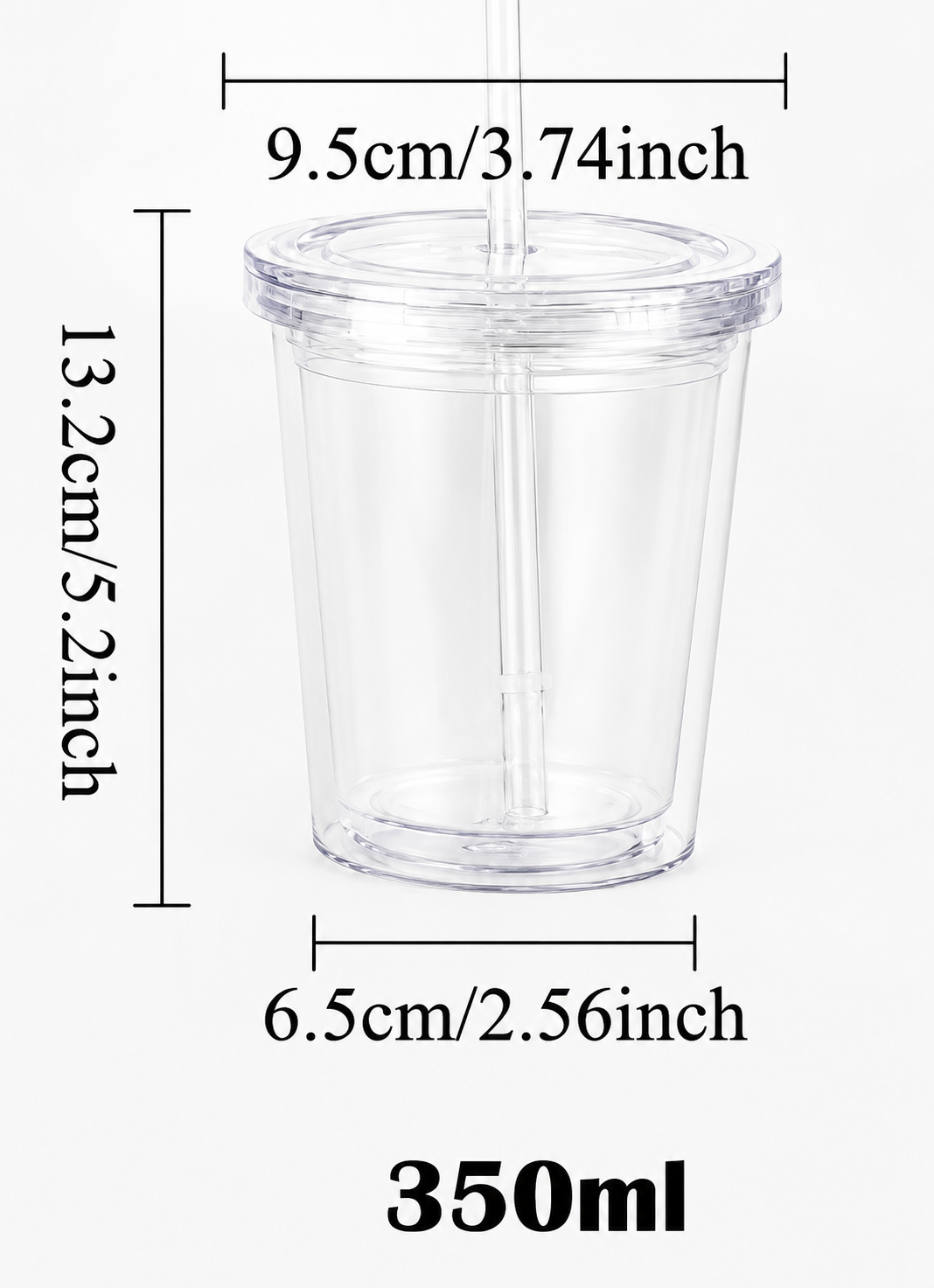 Double Wall Tumbler with straw