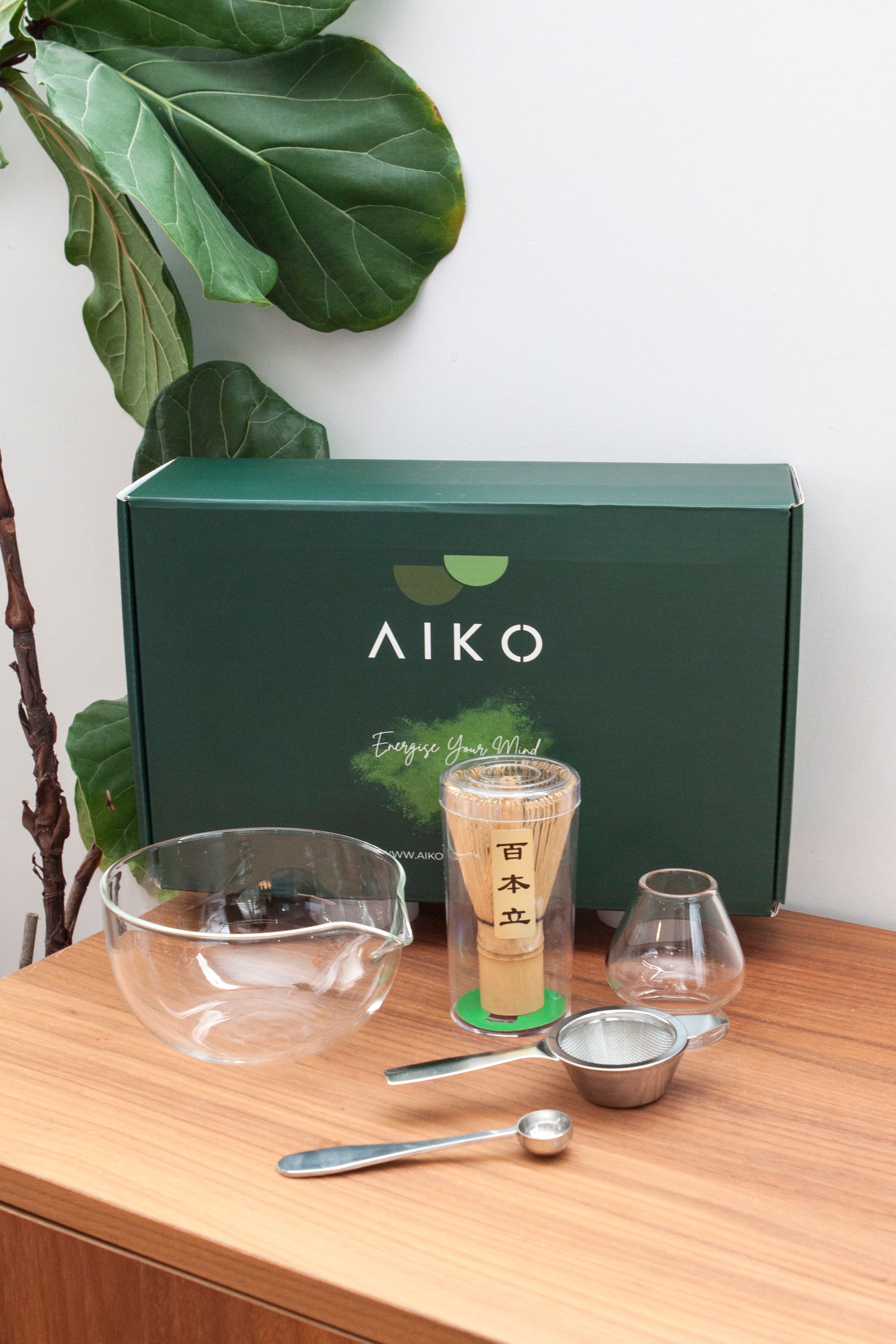 Aiko Clear Glass Matcha Set